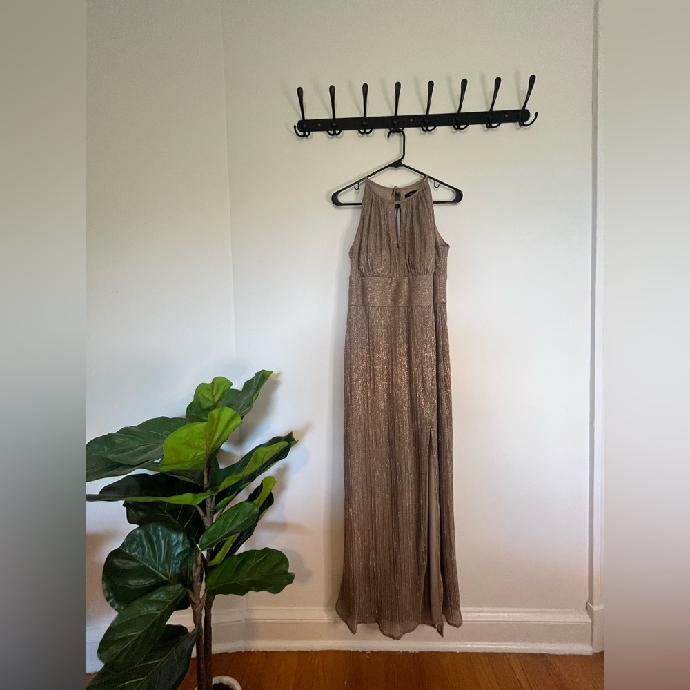 Shimmer Slit Maxi Dress